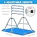 Jivifao Gymnastics Bar for Kids, Adjustable Height Gymnastic Horizontal Bars with Mat, Folding Gymnastic Training Monkey Bars, Junior Expandable Training Kip Bar for Home
