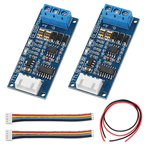 Youmile 2Pack TTL a RS485 Módulo Adaptador 3.3V 5V Señal Puerto Serie Convertidor de Fuente de alimentación para Arduino AVR con Cable 24AWG