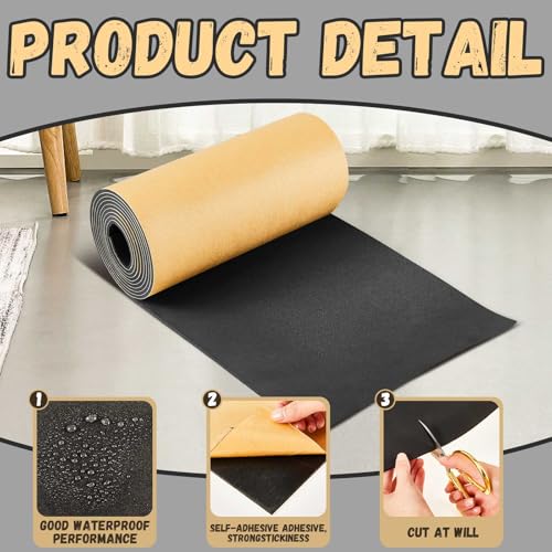 Image of Pangda 1 Piece 78 x 16 x 2 /5 Inches Extra Large Marine Foam Roll Closed Cell Rubber with Adhesive Insulation Sheets Lightweight Single Sided Tape Water Weather Resistant for Craft