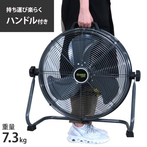 ミナトワークス 大型サーキュレーター 工場扇 50cm羽根 360度回転 床置き型 MCF-50A の商品画像 5