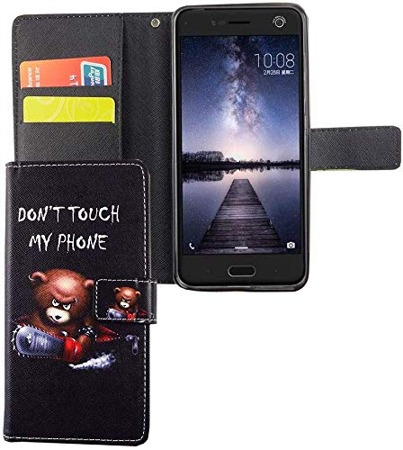 Protection ZTE Blade V8 Étui Portefeuille en Tissu Synthétique avec Porte-Cartes