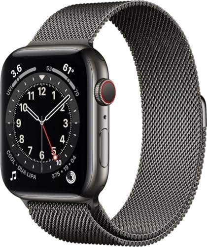 Amazon.com: Apple Watch Series 6 LTE 44mm Graphite Stainless Steel  
