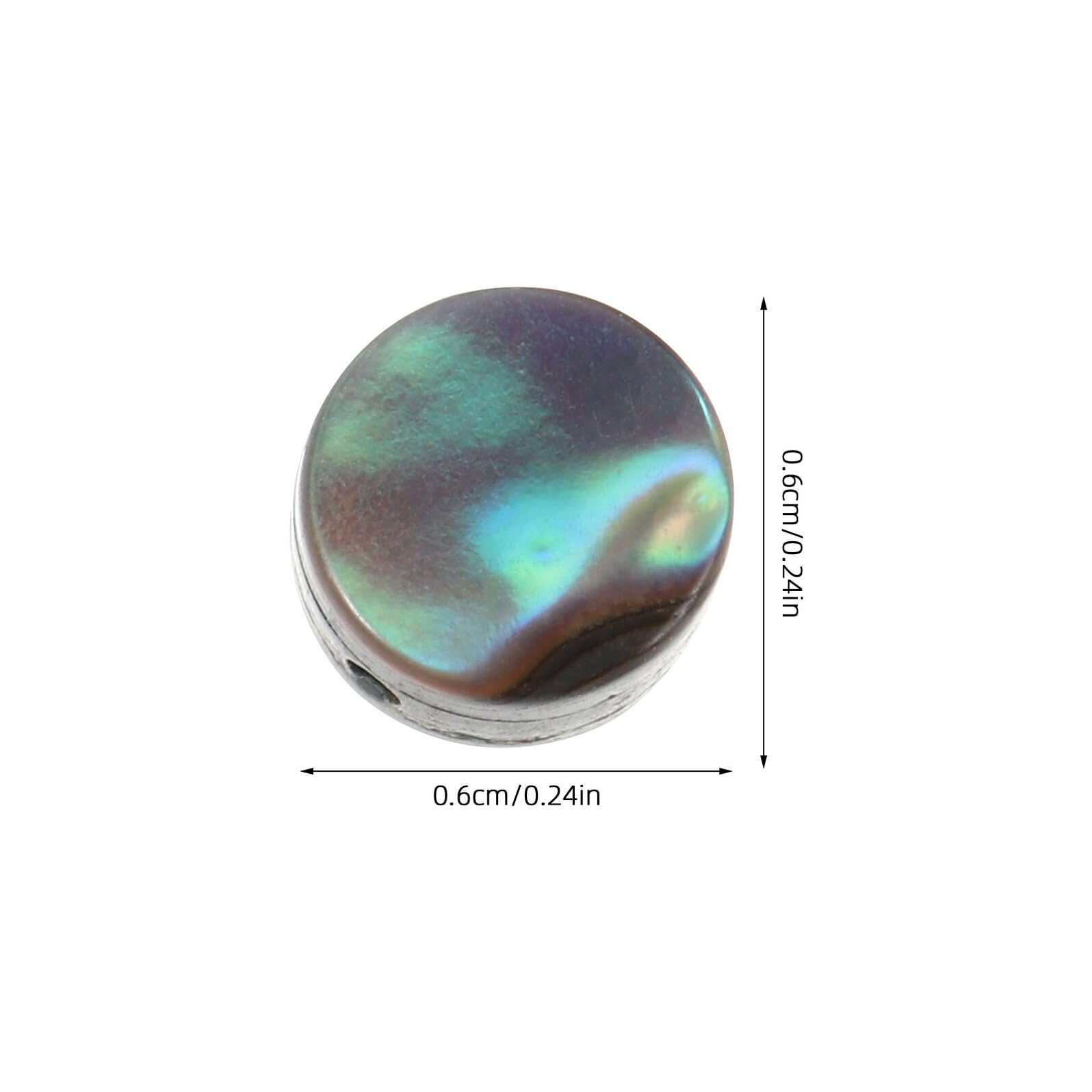 HEALSOPTHY 20piezas Materiales para Collares Hechos Mano con Cuentas Redondas de Abulón Dijes Espaciadores de Playa para Joyería Materiales para Joyería para Collares y Pulseras