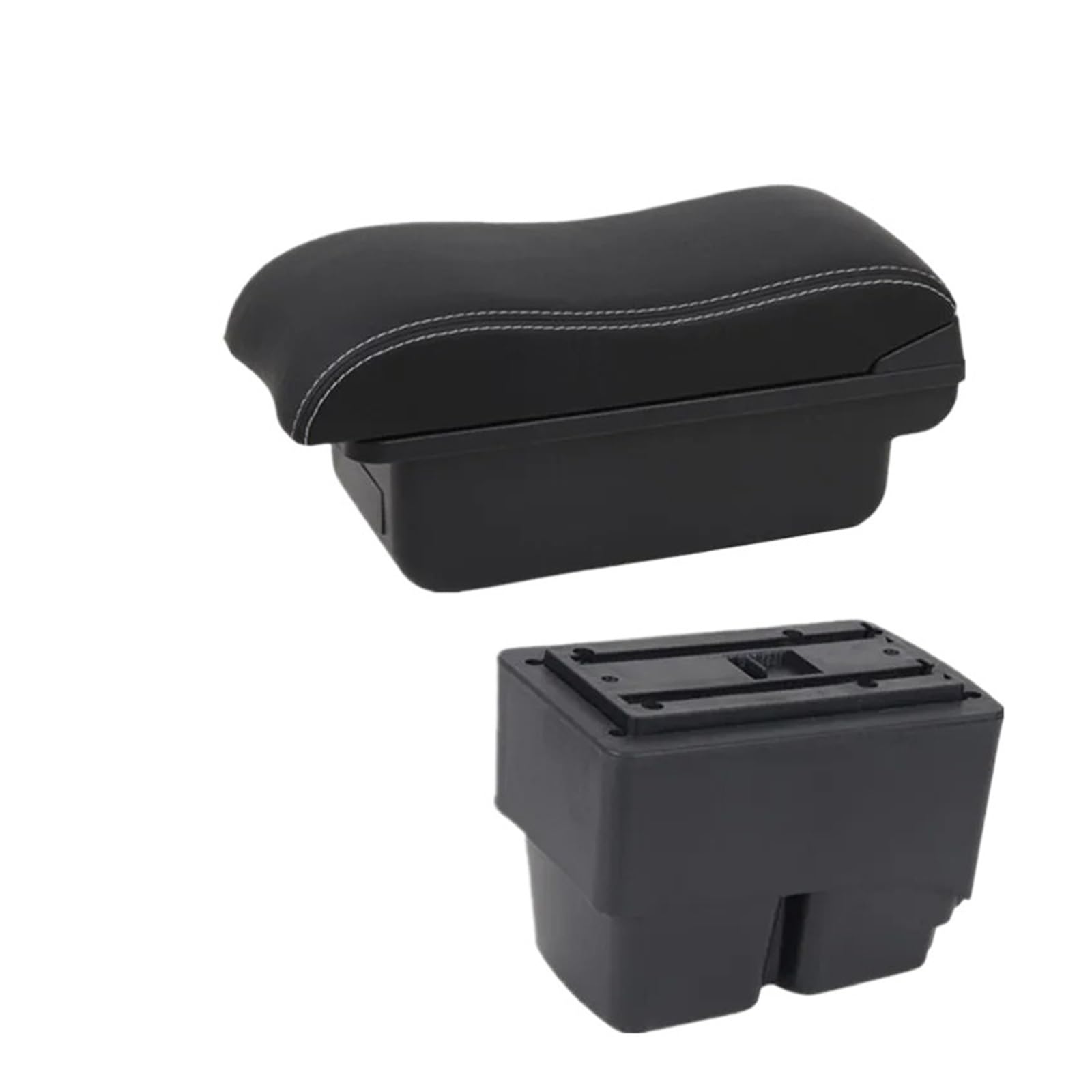 GBGWRMRYX Center Armrest Box For Fiesta MK7 2009-2017 2016 2015 2014 2013 2012 Car Armrest Storage Box Dedicated Retrofit Interior Accessories Arm Rest(A 1 Black white NOUSB)