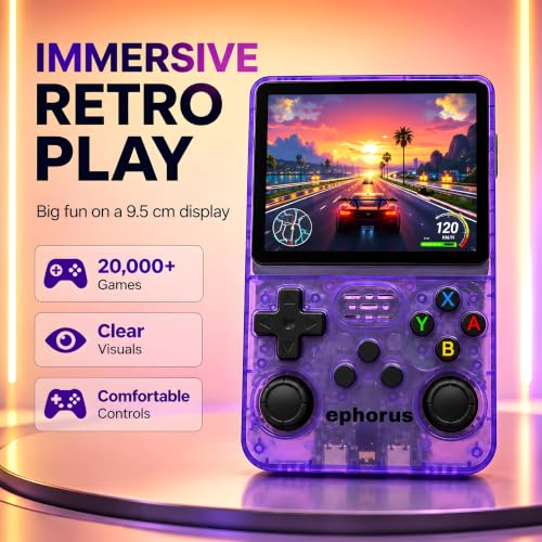 Image of 20,000+ Games Handheld Gaming Console, Portable Retro Game Player, 3.5 Inch IPS HD Display, RK3326 Quad-Core Processor, Dual Joystick, Built-in Speaker