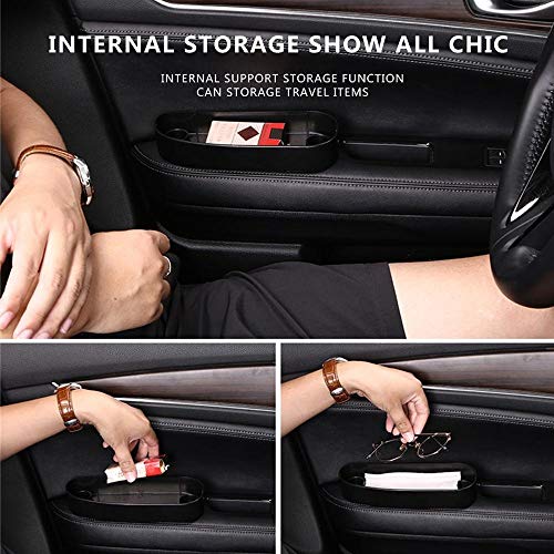 Dongker Car Armrest Support, Pu Leather Car Door Elbow Rest Adjustable Auto Door Storage Box Relieve Driver's Arm Fatigue #TOP6
