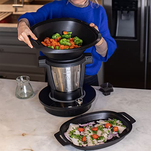 PRIXTON - Robot da Cucina Multifunzione My Foodie - WiFi - Potenza 1000 W - 7 Funzioni - Ricettario Online - Touch Screen - Ciotola Acciaio Inossidabile - 5