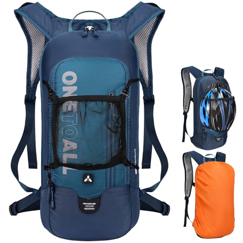 LOCAL LION Fahrradrucksack 6L Wasserdicht, Kleiner Wanderrucksack Damen, Mountainbike Rucksack Herren für Alltag Radsport Laufen Wandern Dunkelblau