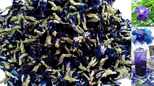 50 grams Organic Dried butterfly pea flower Clitoria ternatea Herbs Herbal healthy tea drink recipes food coloring Antioxidants aging wrinkles - Thumbnail 6