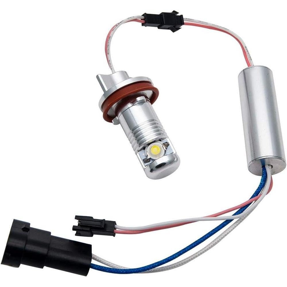 Riloer LED Luz de Anillo de Halo de Ojos de Ángel, Luces de Circulación Diurna DRL H8 Bombillas Compatible con BMW Serie 1 E82/E87, Serie 3 E90 E91, E92, E93, Serie 5 E60, E61