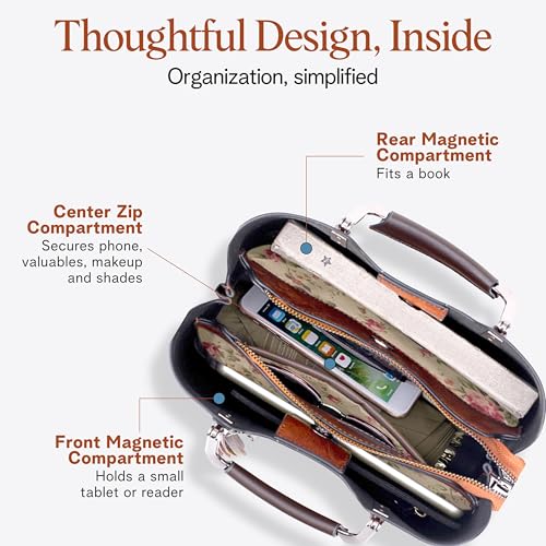 Image of Small Vegan Leather Purses for Women, Faux Leather Handbags for women, Top Handle Handbags, Satchel Purse