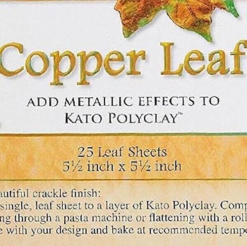 25 Sheets Imitation 100% Copper Leaf / 5.5'' Sheets Metallic Leafing