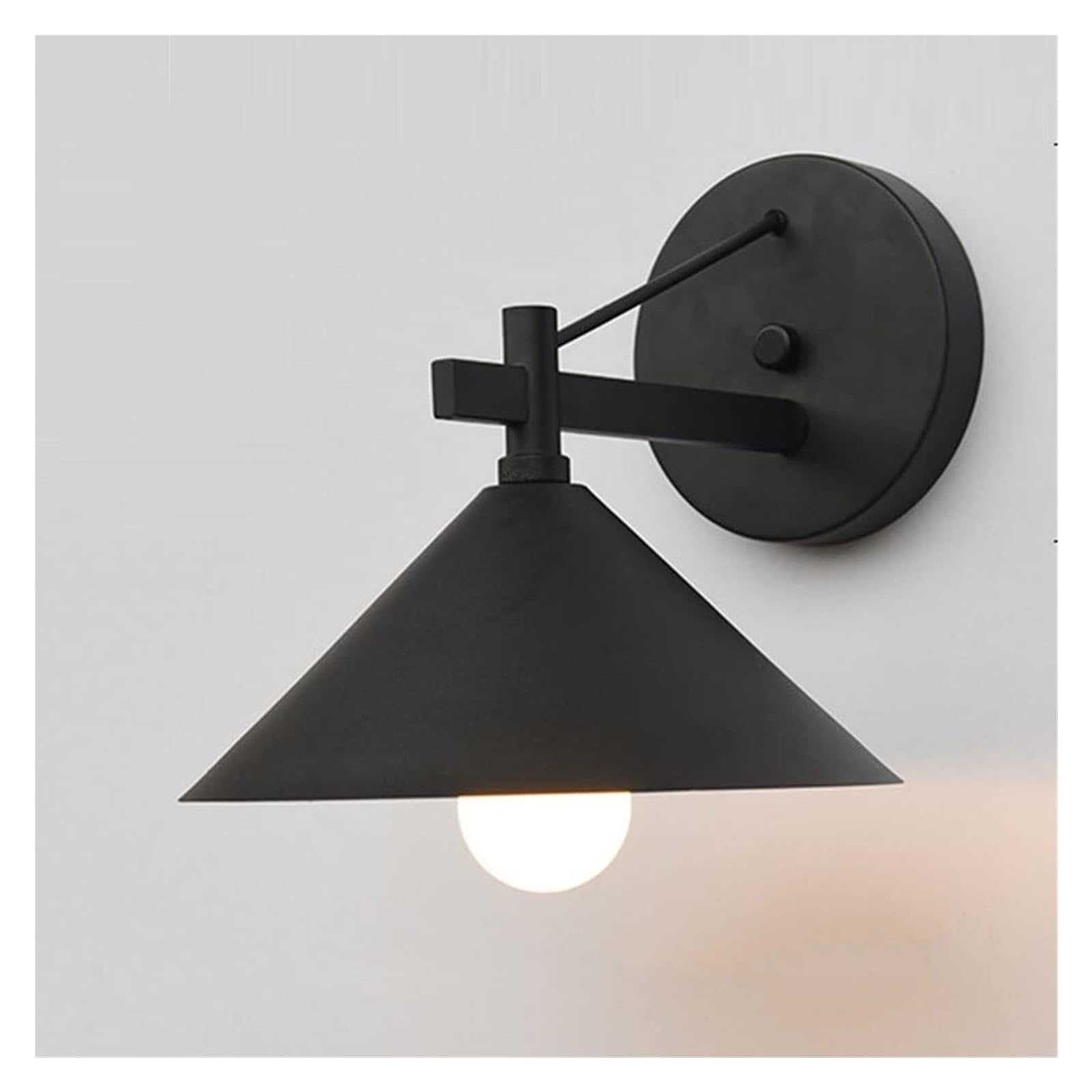 KHUKHU Modern Outdoor Light Fixture Exterior Wall Mounted Light Fixtures Industrial Gooseneck Wall Sconce, Exterior E26 Barn Lights for Garage Frontdoor Entryway Bathroom Doorway(D)