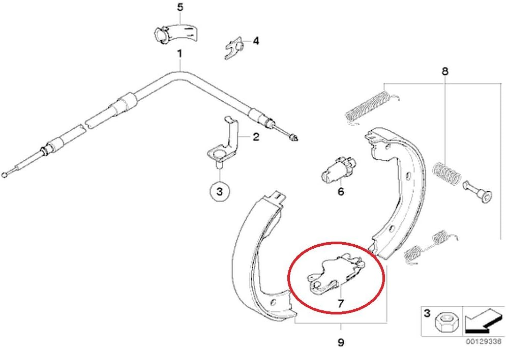 BMW Parking Brake Shoe Expanding Lock
