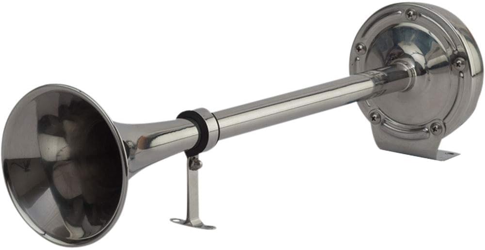 431510-1 - Aftermarket Replacement Maxblast Stainless Steel Trumpet 12v Horn - Single Compatible with Sea-Dog
