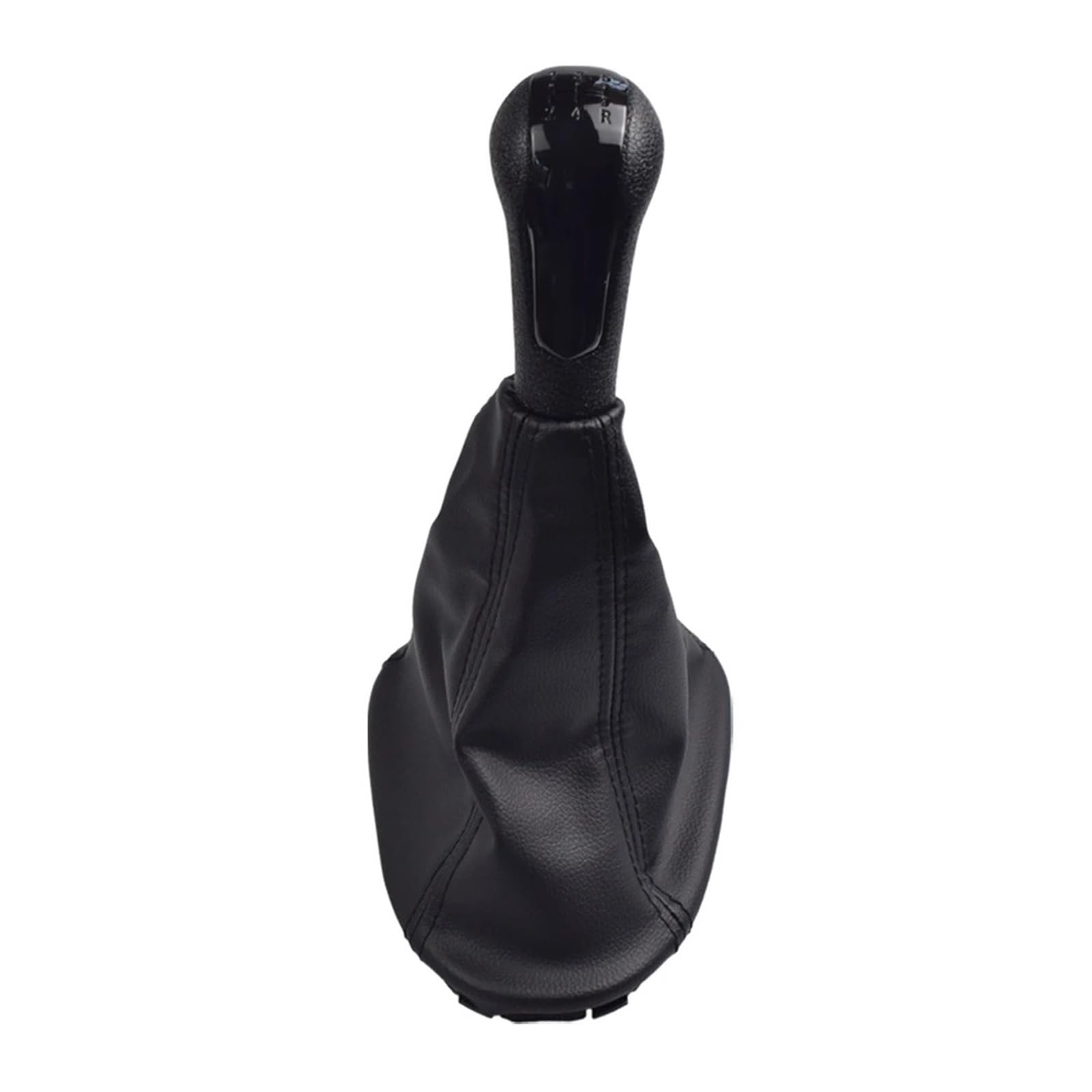 Sauanmnktp 1 Set-Black Gearshift Knob For Chevrolet For Spark 2011-2016 Car 5 Speed Manual Gear Shift Knob Leather Gaiter Boot Cover(1 Set-Black)