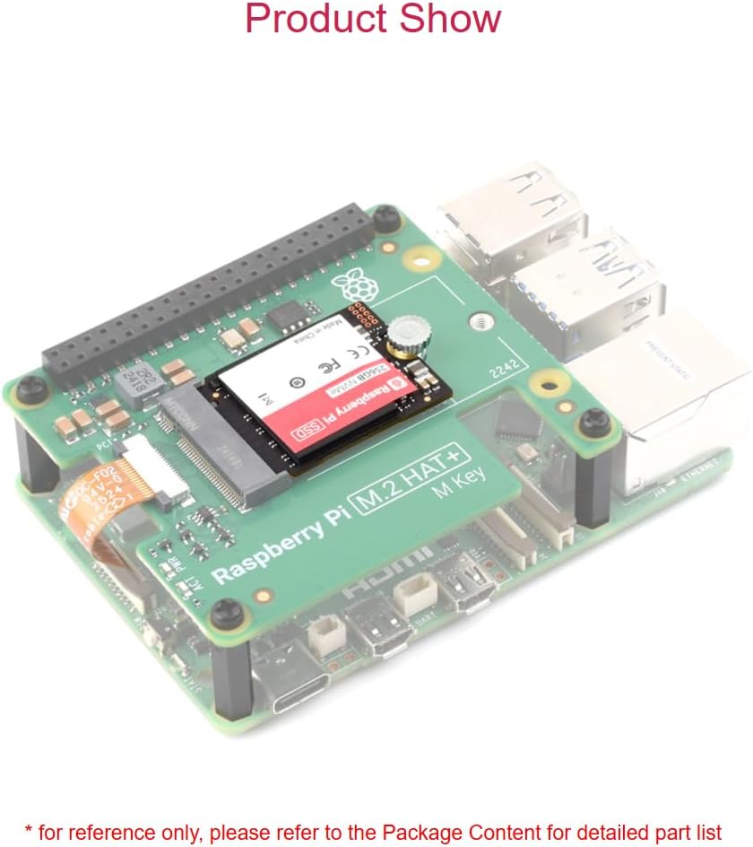 Official Raspbery Pi SSD, 256GB High-Speed Solid State Drives, Complies with PCIe Gen 3 Standard, Suitable for Raspbery Pi 5 (RPi SSD 256G)