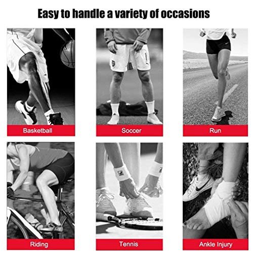 Xemz Ankle Support Brace, Adjustable Ankle Strain Protector Strap, Against Sprains Arthritis Compression Wrap Stabilizer, Pain Relief Foot Sleeve For Basketball Sport Injuries Recovery, 1 Pairs (S) #TOP7