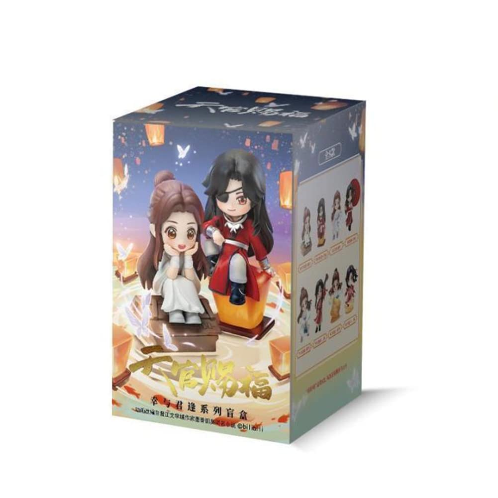 Tian Guan Ci Fu Actionfigur Xie Lian/Hua Cheng/San Lang Q-Version, Clayman-Figur, 8–9 cm, PVC, Cartoon-Charakter, Modell, Anime-Merch, Statue, Geschenk, 4 Stück