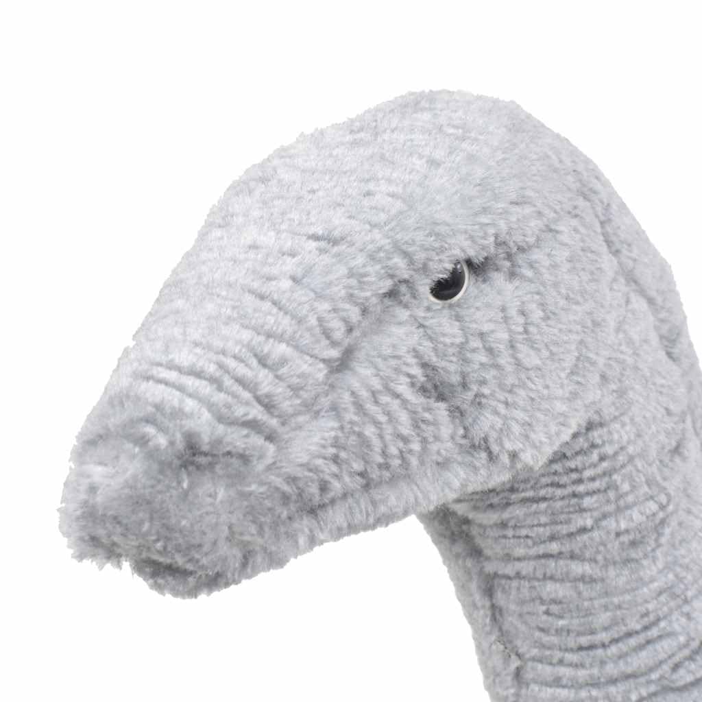 Plüschtier Brachiosaurus Stehend XXL grau aus weichem Plüsch mit Stahlrahmen 138x58 cm belastbar bis 100 kg als Kuscheltier Sitzspielzeug Kinderzimmer Geschenk