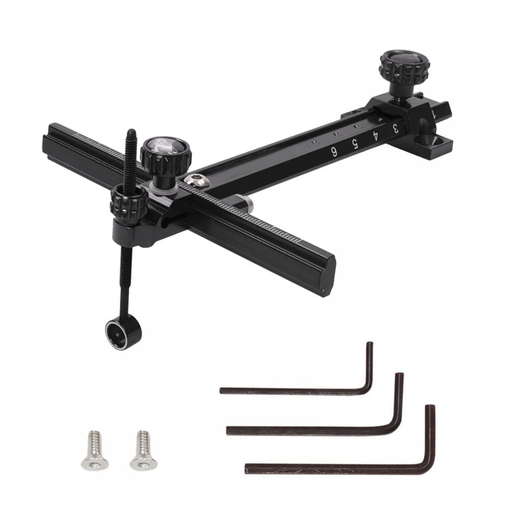 Visiera ad arco ricurvo 6 pollici a forma di T Bow Sight lega di alluminio regolazione rapida