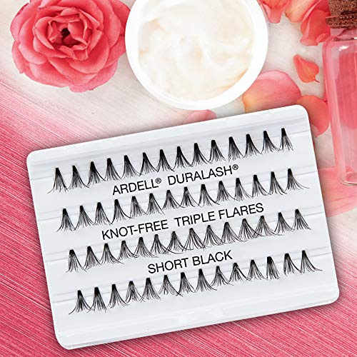 Ardell False Eyelashes Triple Individuals Knot-Free Short Black 4 Pack #TOP4