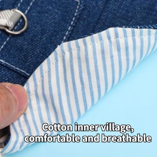 Image of Rabbit Harness and Leash,Small Animal Clothes for Rabbit Guinea Pig, Bunny Plaid Harness Leash Guinea Pig Clothes for Kitten and Other Small Animals (Grey,L)
