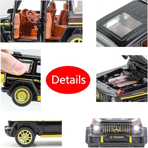 Modelo de coche iLooboo G63 negro 1:32 con luces y sonido miniatura 4