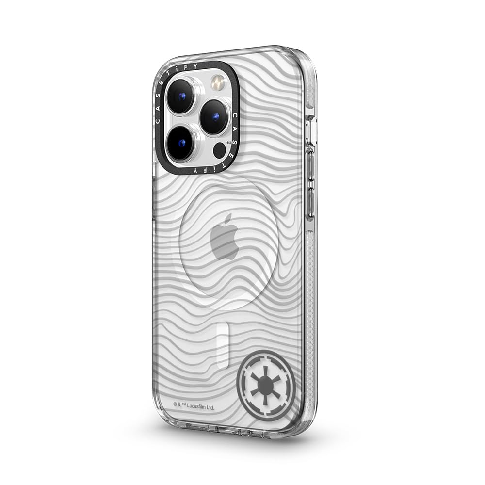 CASETiFY Funda para iPhone 13 Pro, transparente de impacto compatible con MagSafe | Mandalorian CoLab | No amarillea | 2 m 3 x protección contra caídas de grado militar | Beskar Ingot Case | Transparente
