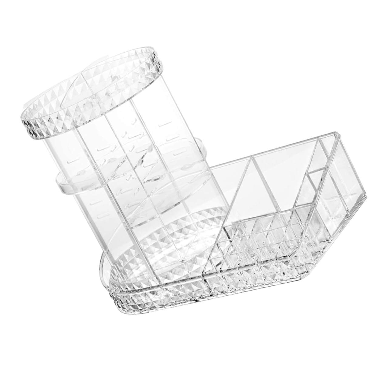 Rotierender Kosmetik Organizer Aus Acryl Mehrschichtige Aufbewahrungsbox Für Make-up Und Pflegeprodukte Kompakte Und Praktische Lösung Für Bad Und Schminktisch