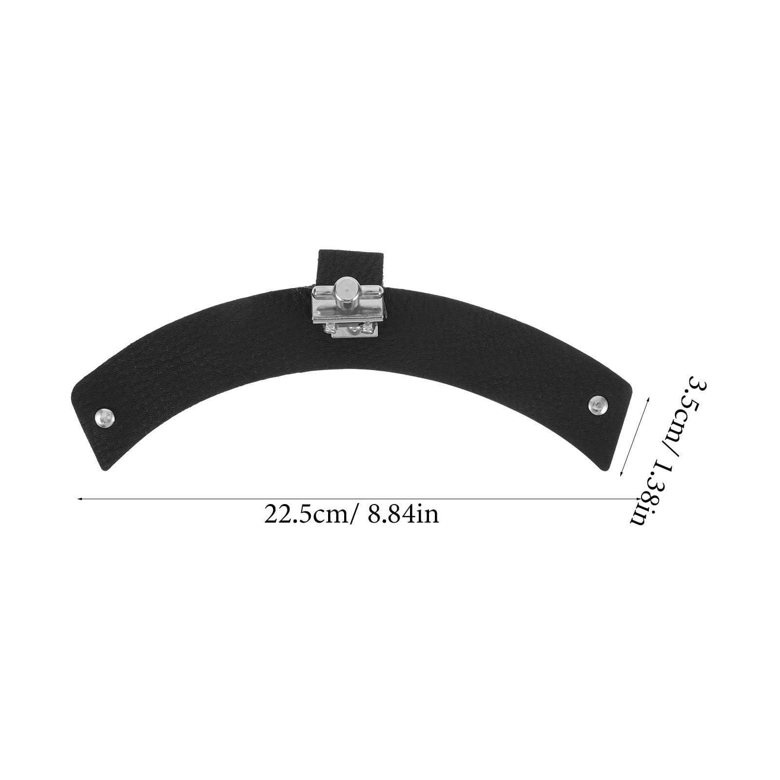 Amortisseur de Tambour en Cuir Noir Contrôle de Tonalité, Facile à Installer, Accessoire pour Batterie Acoustique et Percussion