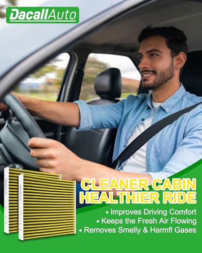 Image of 2Pcs Dacall Activated Carbon Cabin Air Filter - fit for Toyota Camry /Sienna /Corolla, for 4Runner /Tundra, for Lexus RX350 NX300, for Subaru Legacy /Outback - Replace Part NO. CF10285