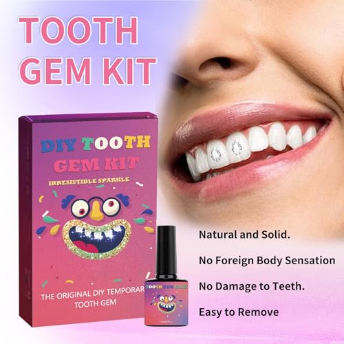 Image of Tseriact DIY Teeth Gem Kit,Crystals Jewelry Teeth Kit,Fashionable Set with Shiny Crystals for Teeth,for Festival /Hoilday /Daily
