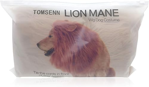Miniatura 7 de TOMSENN Melena de león para perro, melena de león realista y divertida para perros, melena de león complementaria para disfraces de perro, peluca de