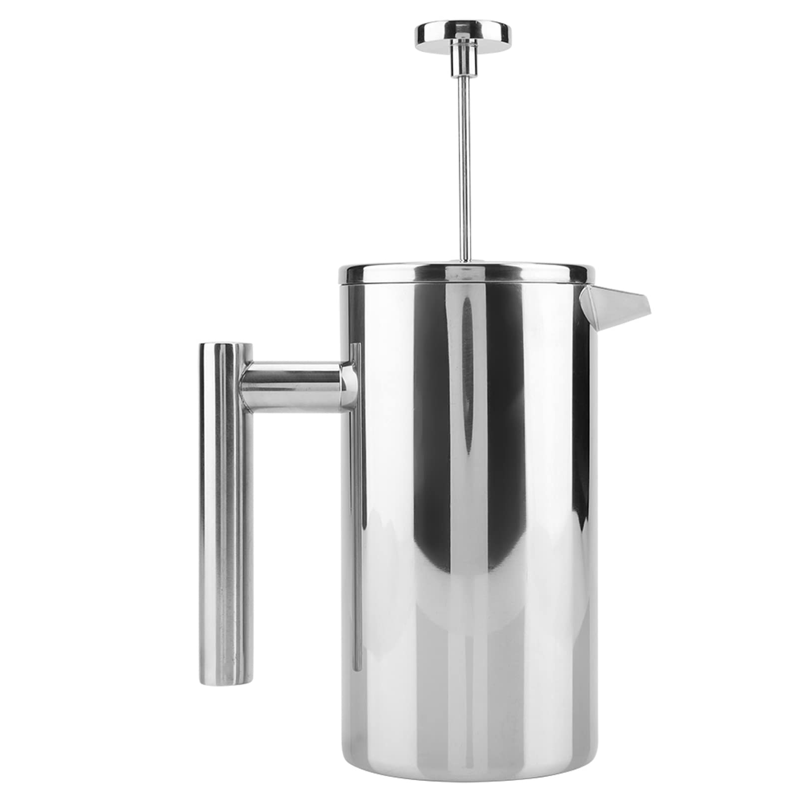 800 ml/1000 ml French-Press-Kaffeemaschine, doppelwandige isolierte Kaffeepresse mit Filter, Heiß-Kaltbrüh-Teekanne, Edelstahl-Teebereiter für die Küche (1000 ml)