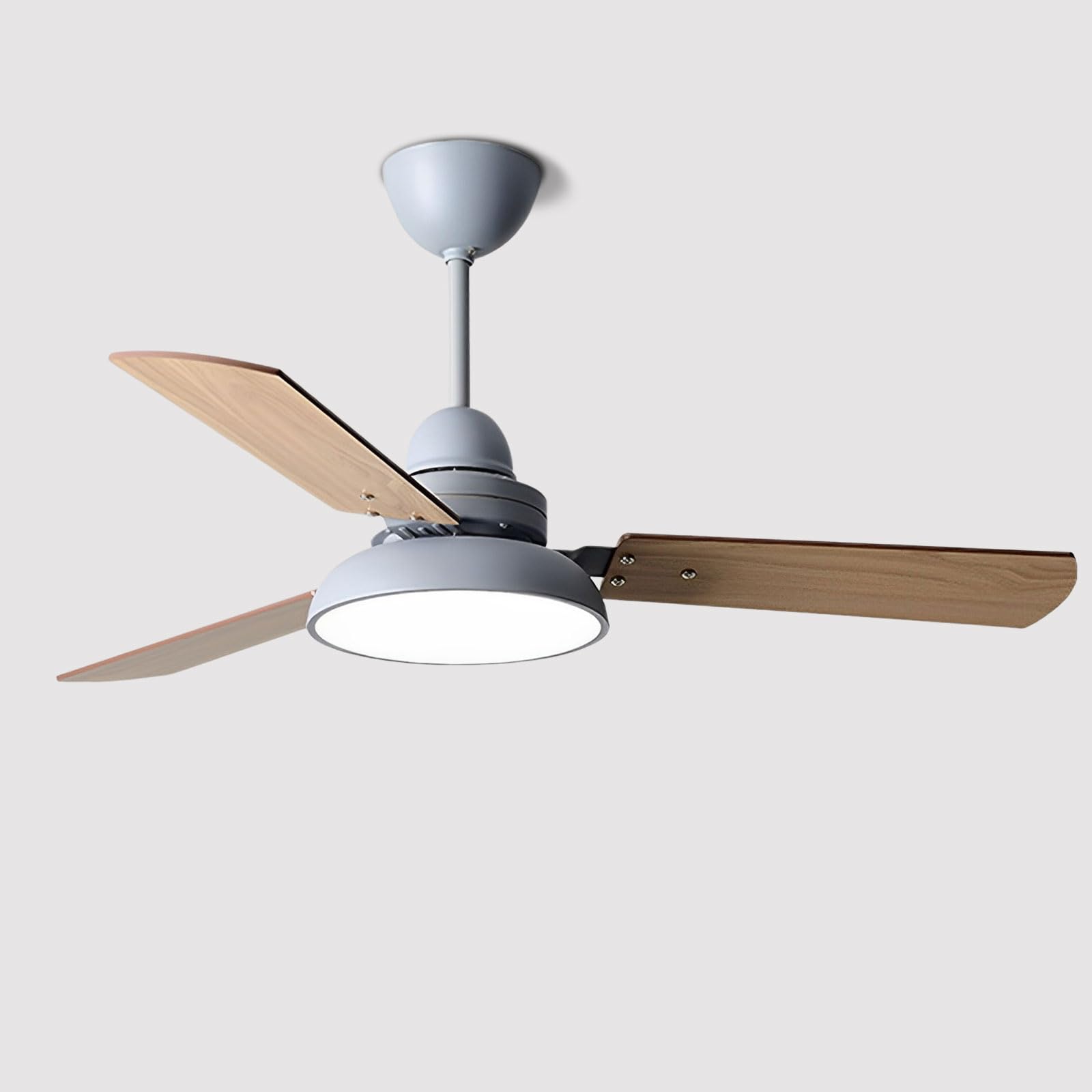 HXYSXHJUO Modern Remote Ceiling Fan With Light 24W LED Dimmable Lighting 6 Speeds Quiet For Living Room Dining Restaurant Bedroom 3 Plywood Blades