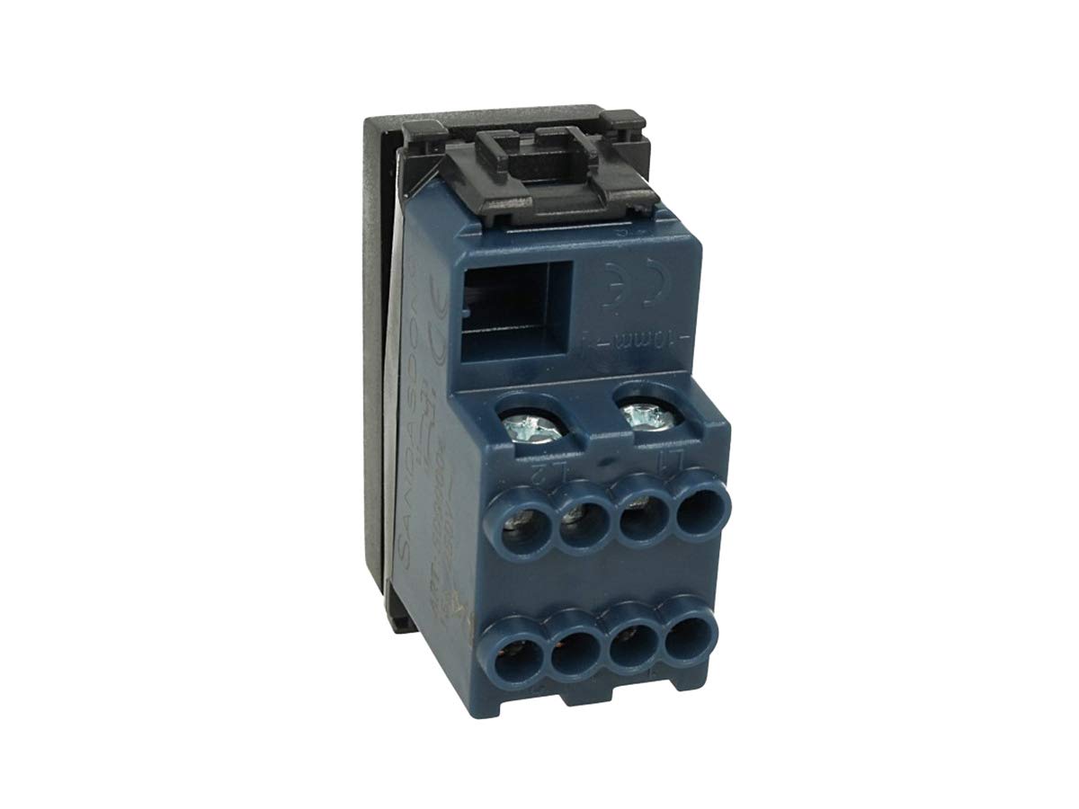 Schalter 2P 16A Bipolar 0-1 Schwarz – Kompatibel Mit Vimar Arke, Kippschalter Für Elektroinstallation