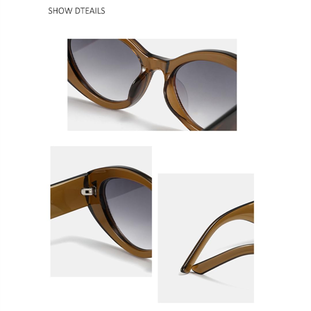 Occhiali da sole retrò alla moda Cat Eye da donna e da uomo, classici, vintage, UV400, per esterni