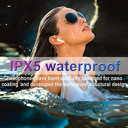 Wireless Earbuds Bluetooth 5.0 Headsets with【24Hrs Charging Case】 IPX5 Waterproof, 3D Stereo Headphones in-Ear Ear Buds Built-in Mic, Pop-ups Auto Pairing for iPhone/Samsung/Android