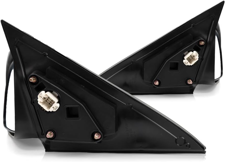 For Honda Civic 2001 02 03 04 2005 Door Mirror Driver and Passenger Side | Pair | Power | Non-Heated | Coupe | HX/LX Model | Textured Black | Replacement For 76250S5PA11 | HO1320138