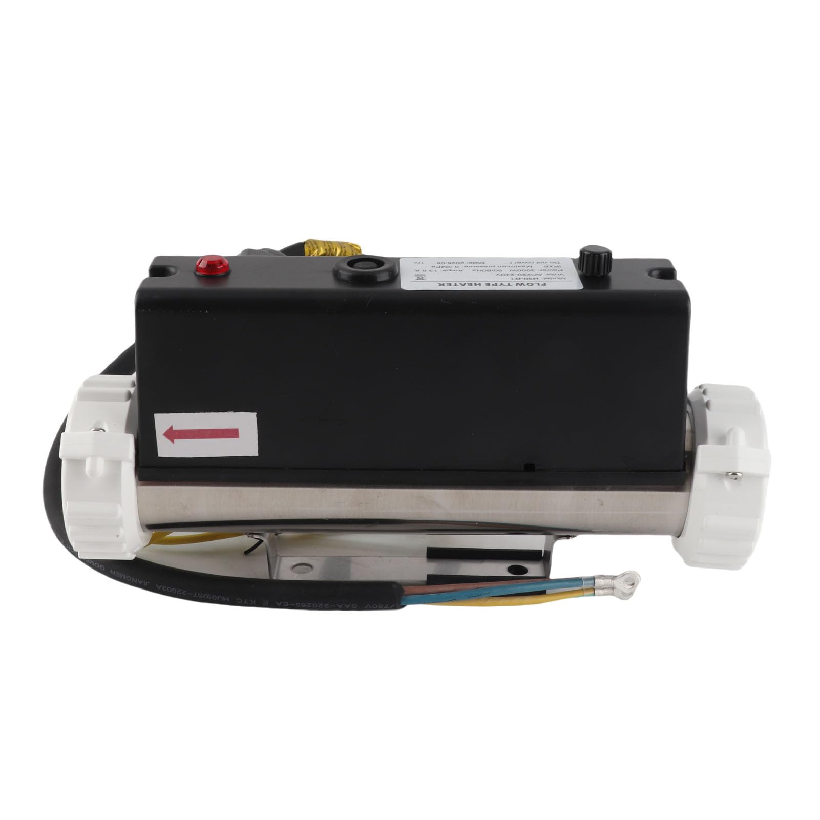 Wakects Calentador de Piscina Eléctrico con Termostato, Control Automático de Temperatura y Protección contra Sobrecalentamiento para SPA, Piscina, Conexión Directa (3KW)
