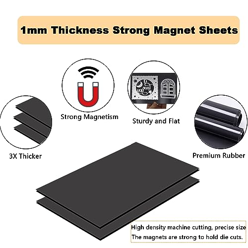 Image of 28 PCS Die Cut Storage Envelopes with 1 mm Thick Magnetic Sheets for Die Storage, 5.5 x 7.5 Inch Die Storage Pockets and Magnet, Clear Stamp and Die Storage Pockets