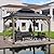 Aoodor 12 x 14 ft Wood Gazebo, Cedar Frame with 2-Tier Galvanized Steel Roof, for Patio, Backyard, Deck, and Lawn, Light Gray