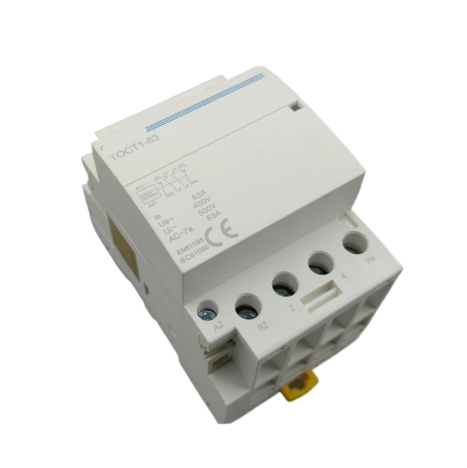 HUUOQIWY TOCT1 4P 63A 2NC 2NO 220V Coil 400V~ 50/60HZ Din Rail Household Ac Modular Contactor 1Pcs