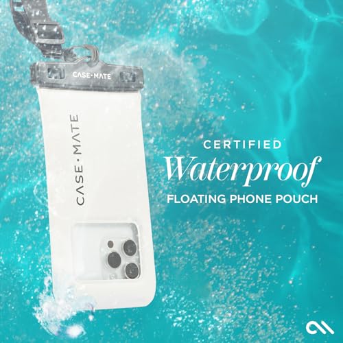 Image of Case-Mate 2 Pack IP68 Waterproof Phone Pouch - Sand Dollar | Touchscreen Floating Waterproof Phone Case with Crossbody Lanyard - Fits All Phones - Beach Cruise Ship Travel Essentials