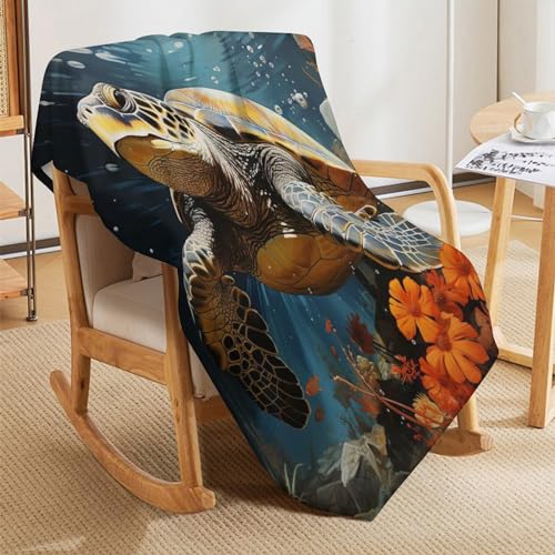 Manta de tortuga mullida y manta de sofá muy cálida para el invierno 8