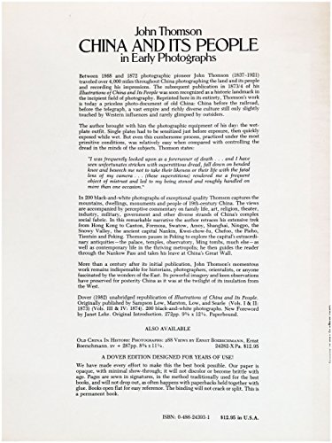 China And Its People In Early Photographs: An Unabridged Reprint Of The Classic 1873/4 Work #TOP1