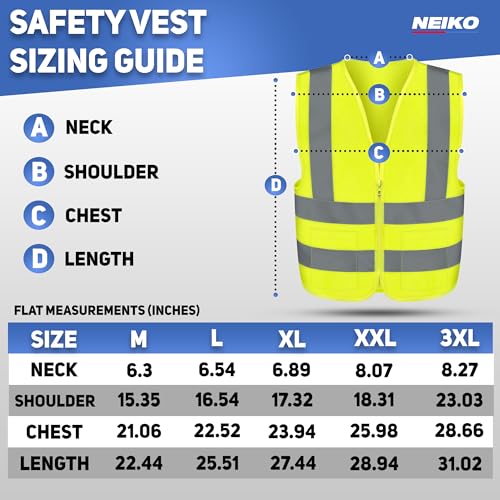 Neiko 53963A High Visibility Safety Vest thumb #5