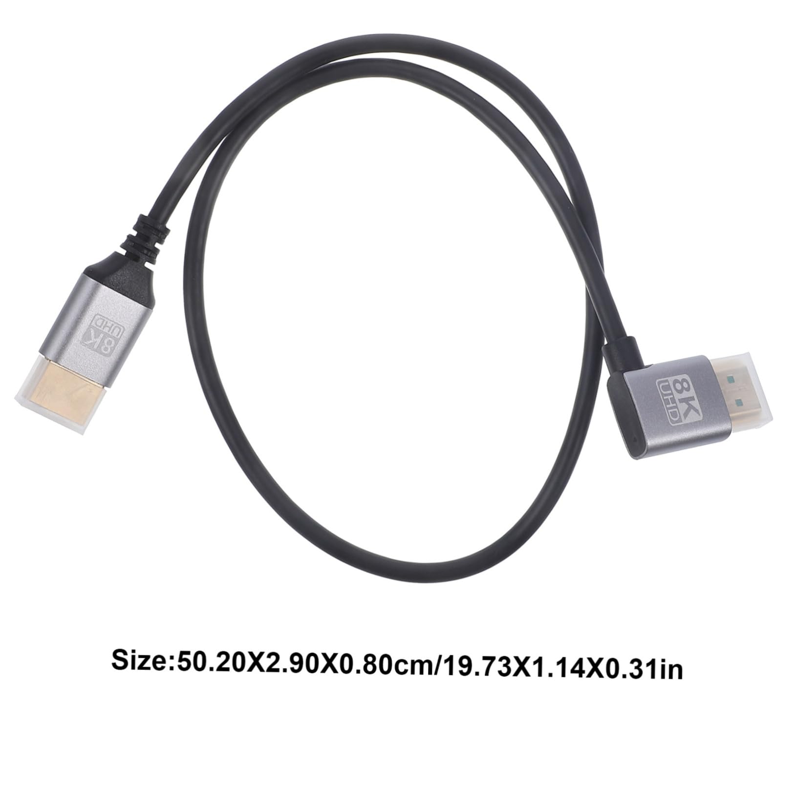 Mikinona Right Angle Video Connector Cable Flexible Display Cable for Laptop and Tv Male to Male Monitor Wire for Projectors and