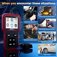 OBD2 Diagnosegerät Auto, OBDII KFZ Auslesegerät OBD Auto Diagnose Adapter Motor Fehlercodeleser EOBD Scanner Spannungserkennung und -überwachung, für BMW VW Mercedes Alle OBD-II Fahrzeuge Nach 1996 – Ansicht 4